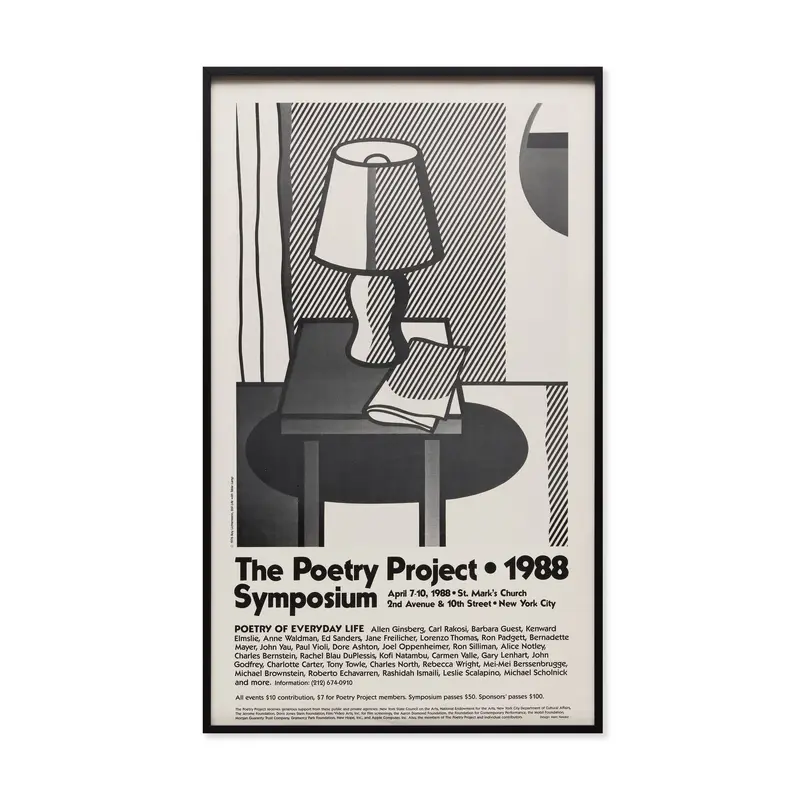 Roy Lichtenstein Still Life with Table Lamp Framed Poster