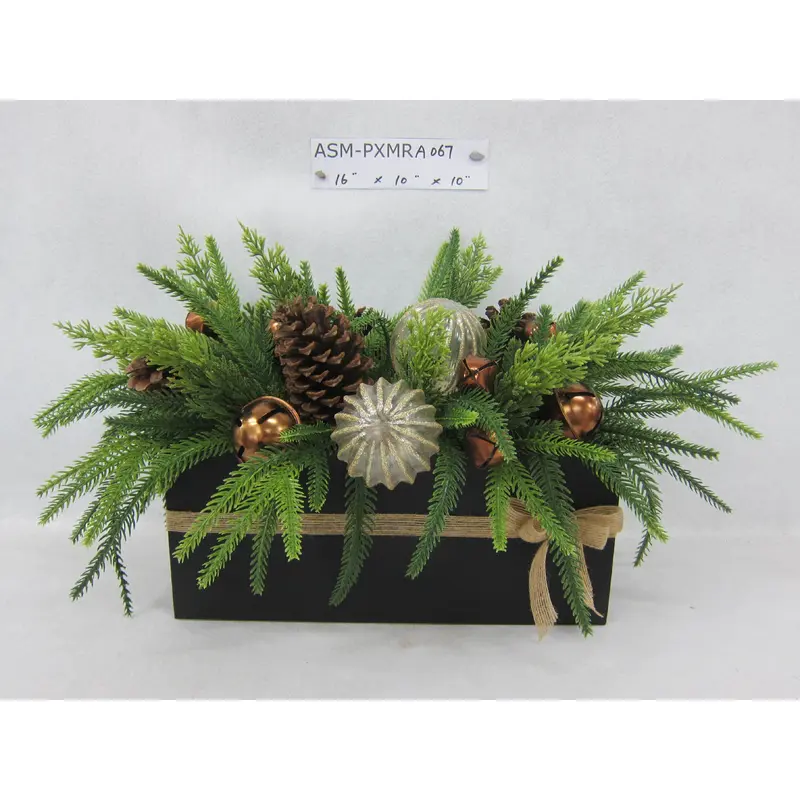 16" Floral Arrangements with Cones Table Top Centerpiece