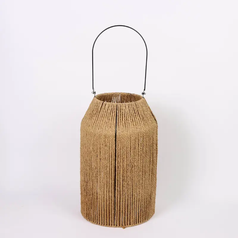 Burlap Roping Lantern