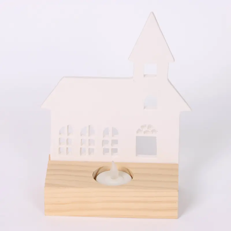 Ceramic house candle holder