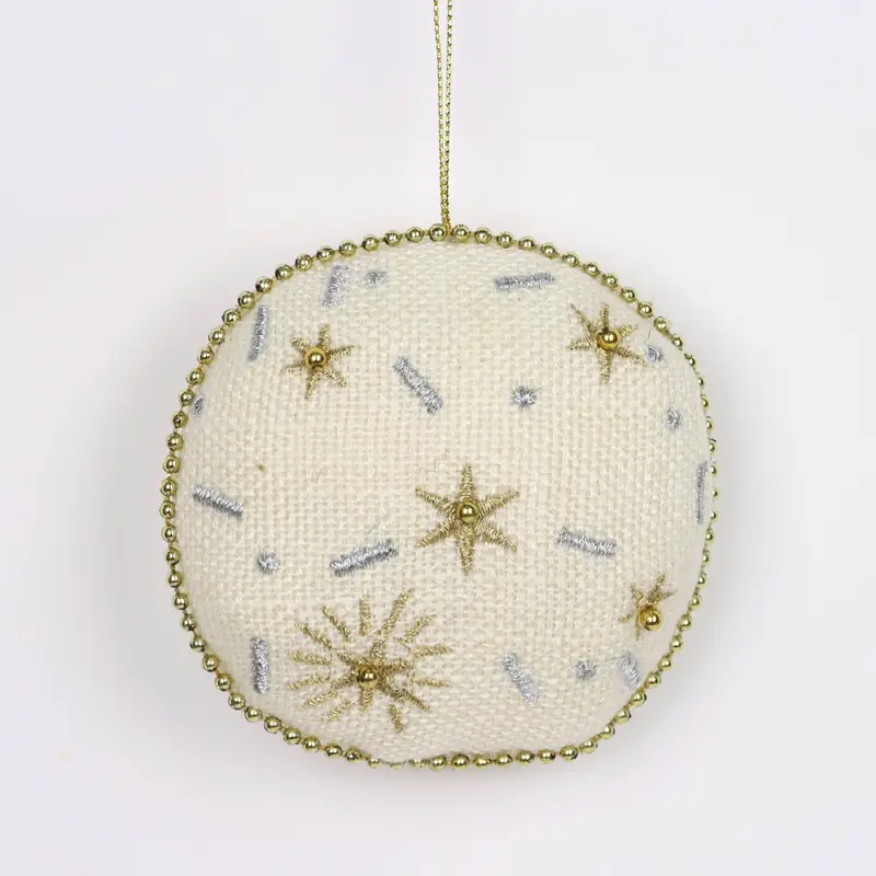 Embroidered ball ornament
