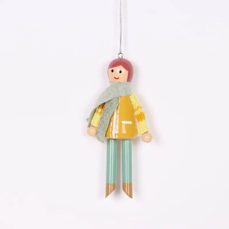 Pink hair boy with scarf ornament