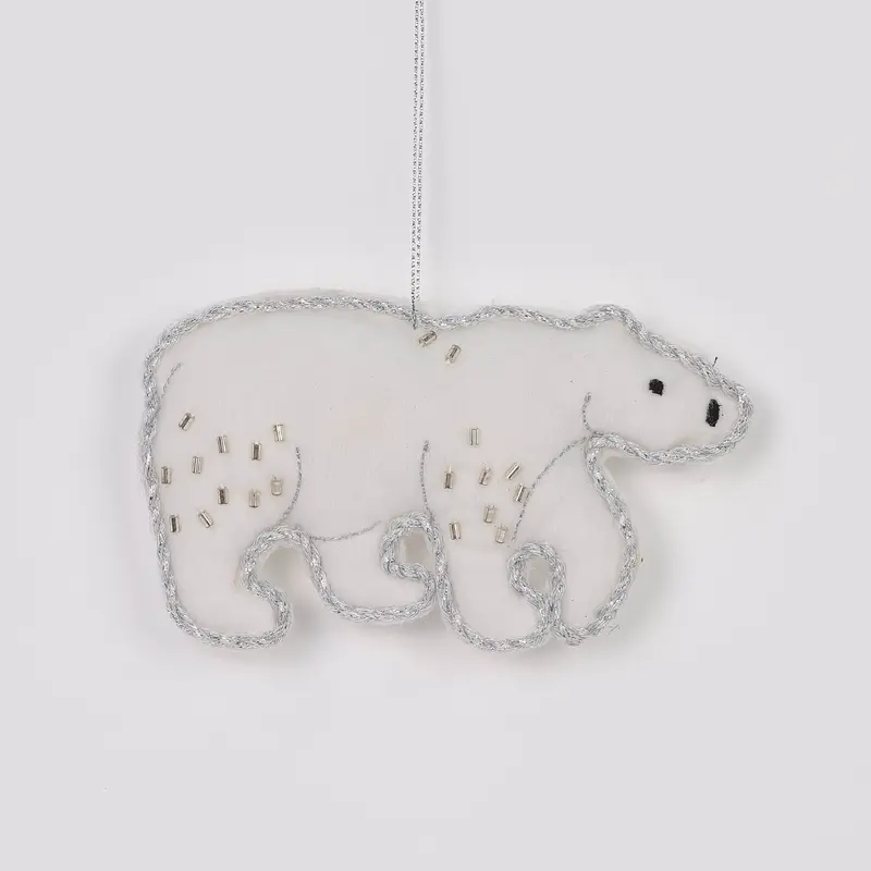 Plush animal ornament