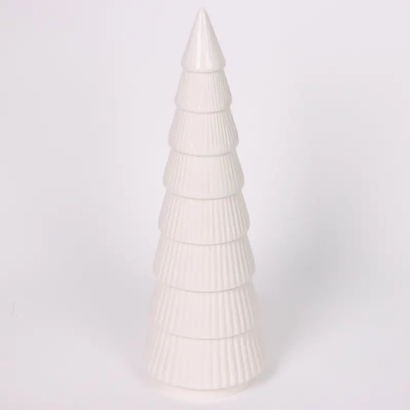 Shinny white ceramic tabletop tree
