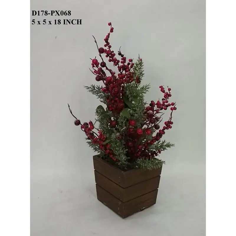 18"H. Table Top Red Berries Arrangements