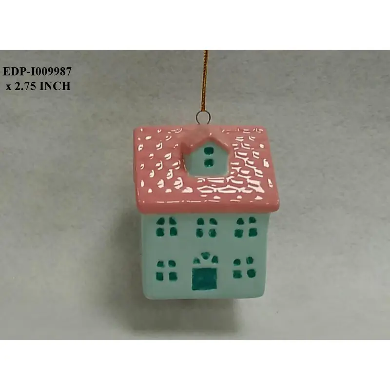 2.75"H. Ceramic House Orn