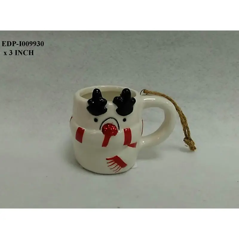 3" Ceramic Deer Head Mug Orn.