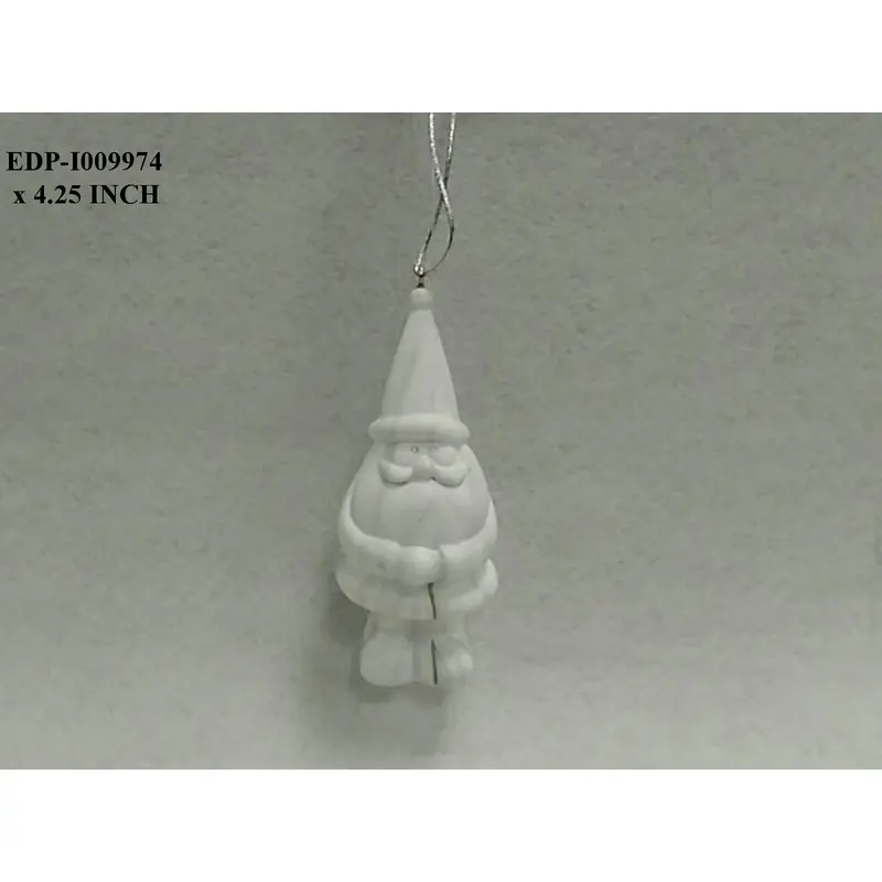 4.0" Polyresin White Marble Finish Gnome Orn