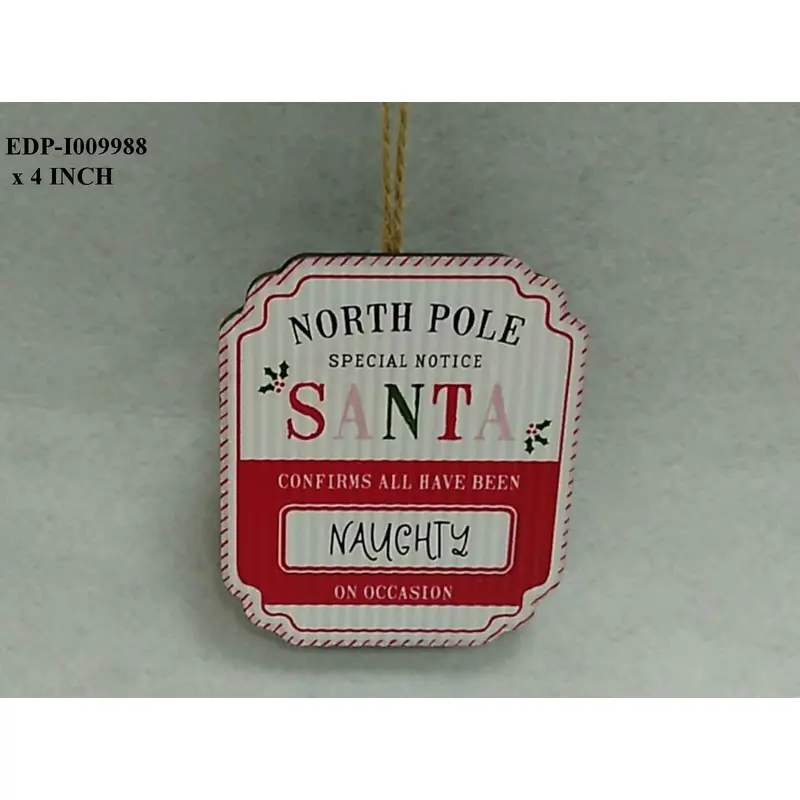 4.0" Santa Signage Orn