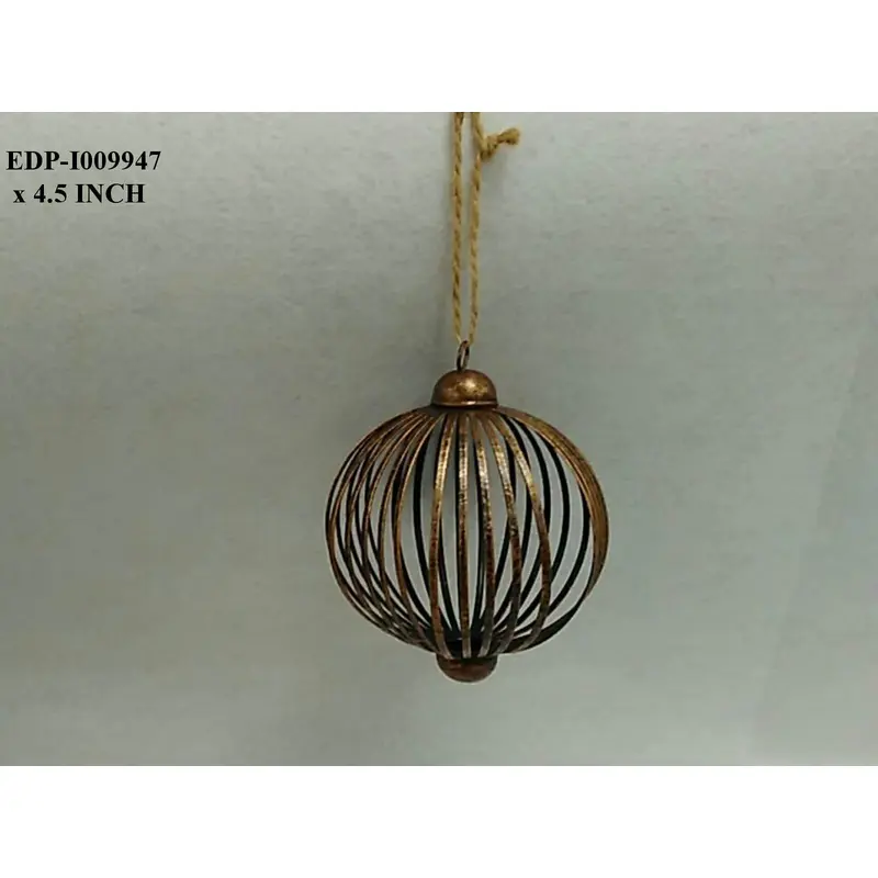 4.5"Gold Metal Strips Ball Orn.