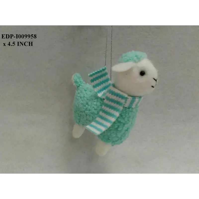 4.5"H.Fabric Blue Sheep Orn