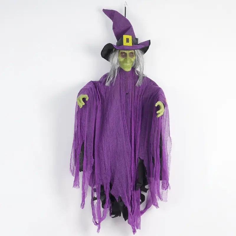 52" Halloween Fabric Hanging Witch