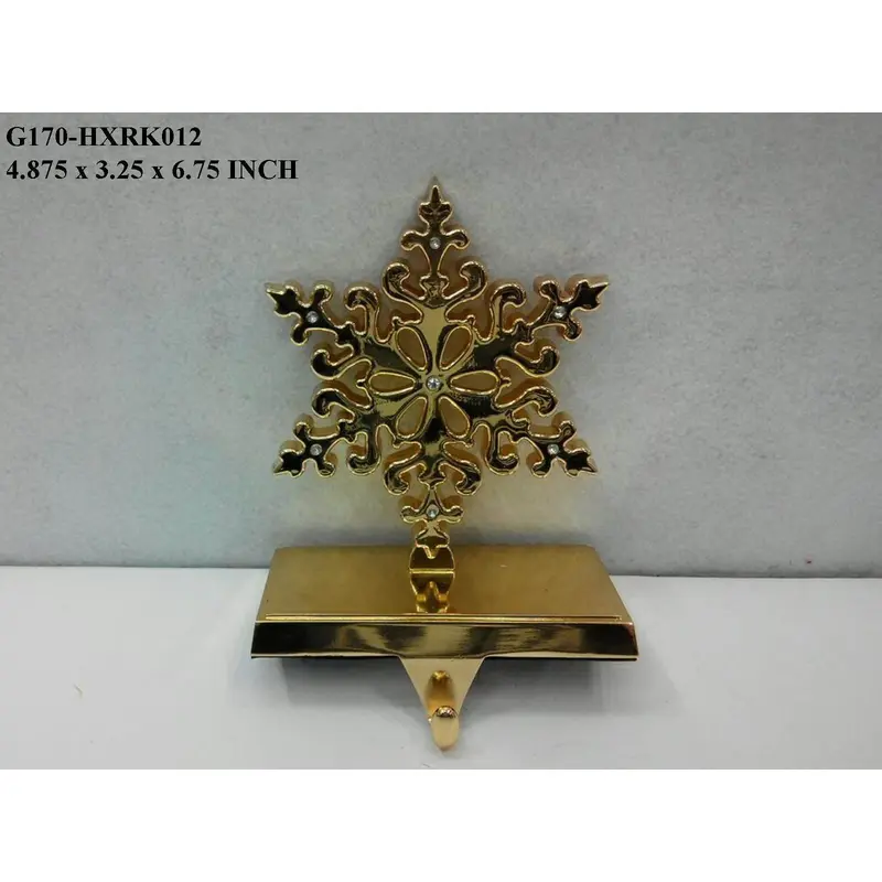 6.75" Multicolor/Gold Star Stocking Holder