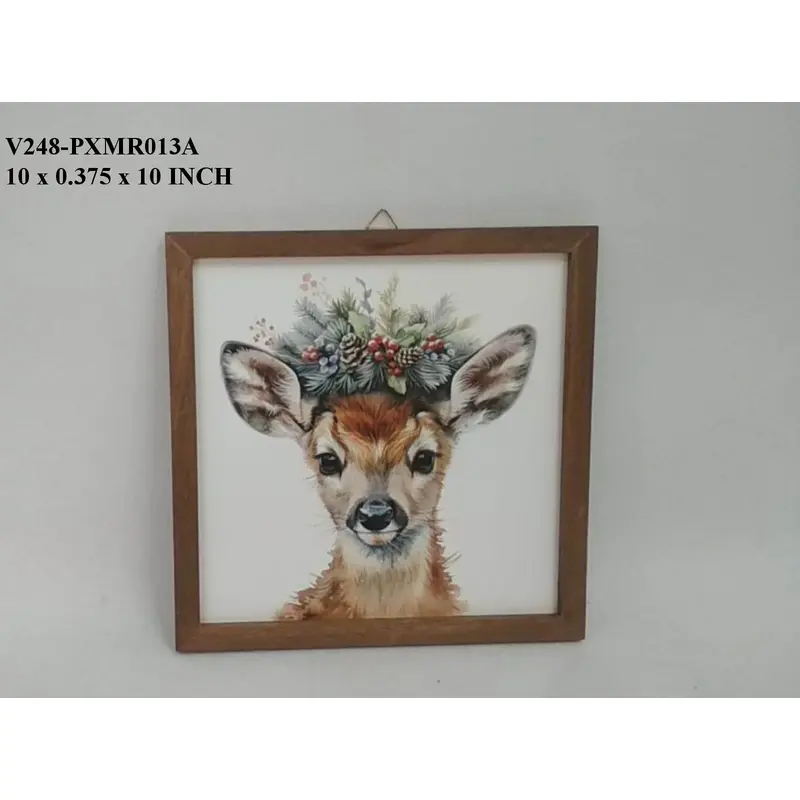 10.0" Wooden Frame with Deer Head