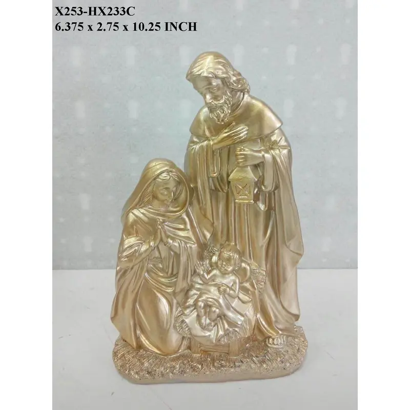 10.25" Gold Tabletop Holy Family
