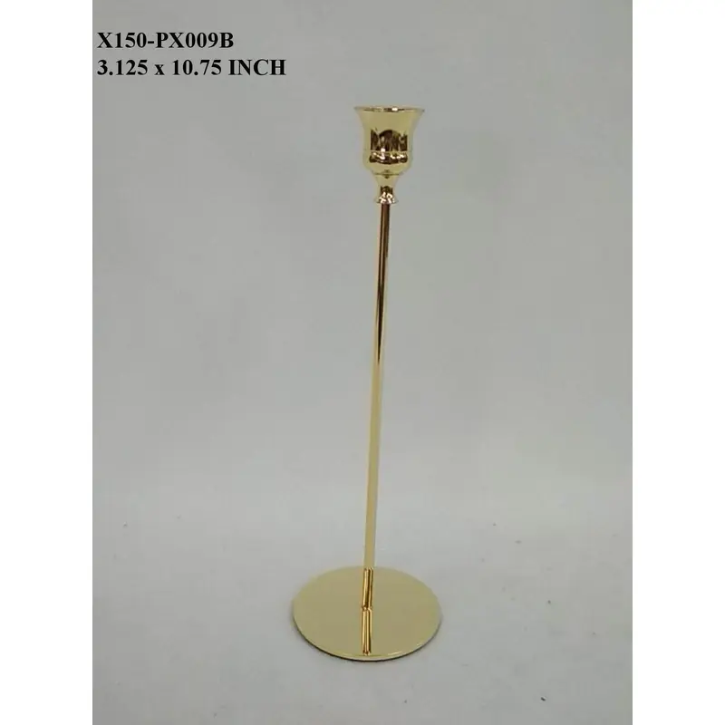 10.75" Gold Candle Holder