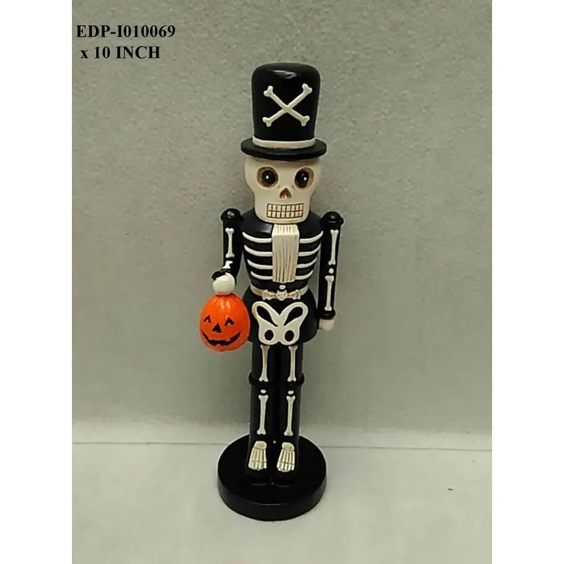 10" Wooden Skeleton Nutcracker