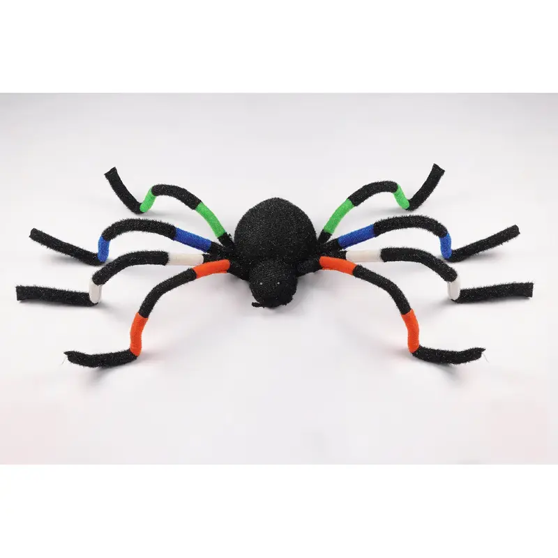 11.5" Halloween Black/ Orange Spider