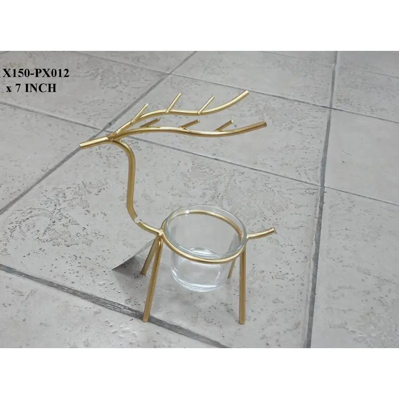 7.0" Metal/ Glass Tealight Holder