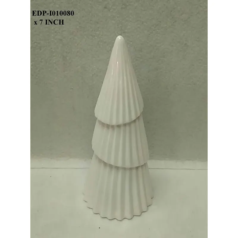 7" Ceramic White Tree