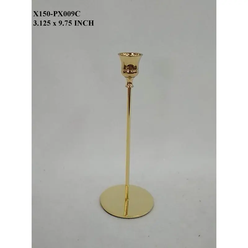 9.75" Gold Candle Holder