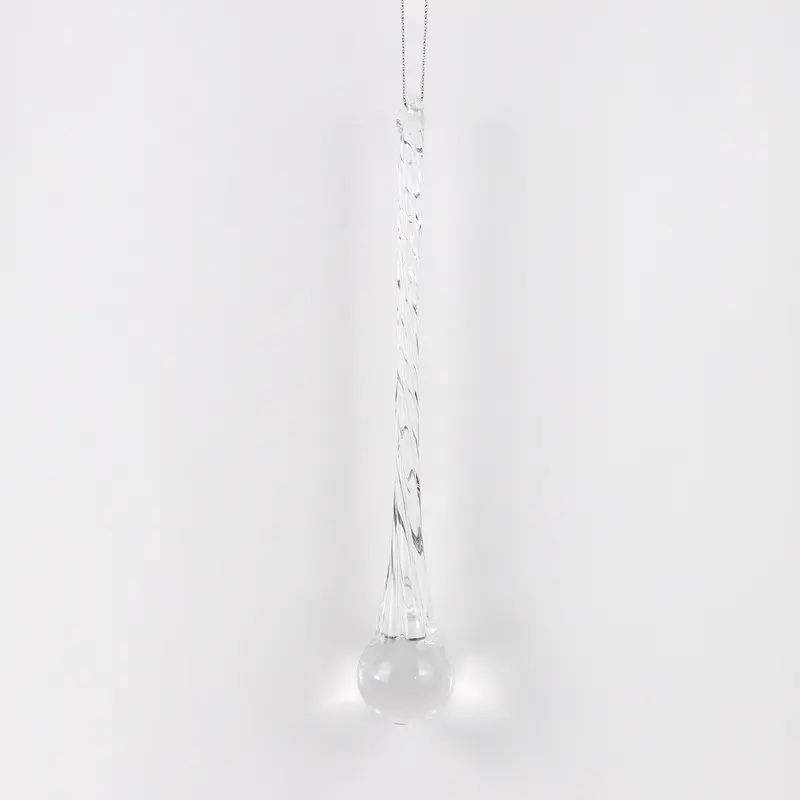 CLEAR GLASS DROP ORN