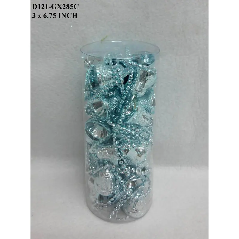 Blue Beads/Bells Garland Boxed