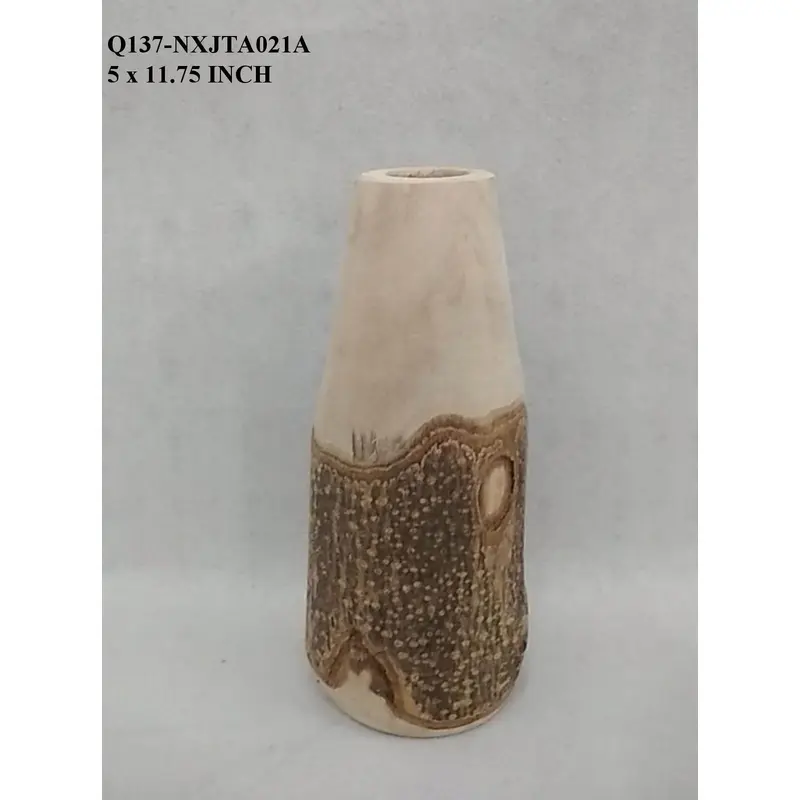Brown/ Cream Ceramic Vase