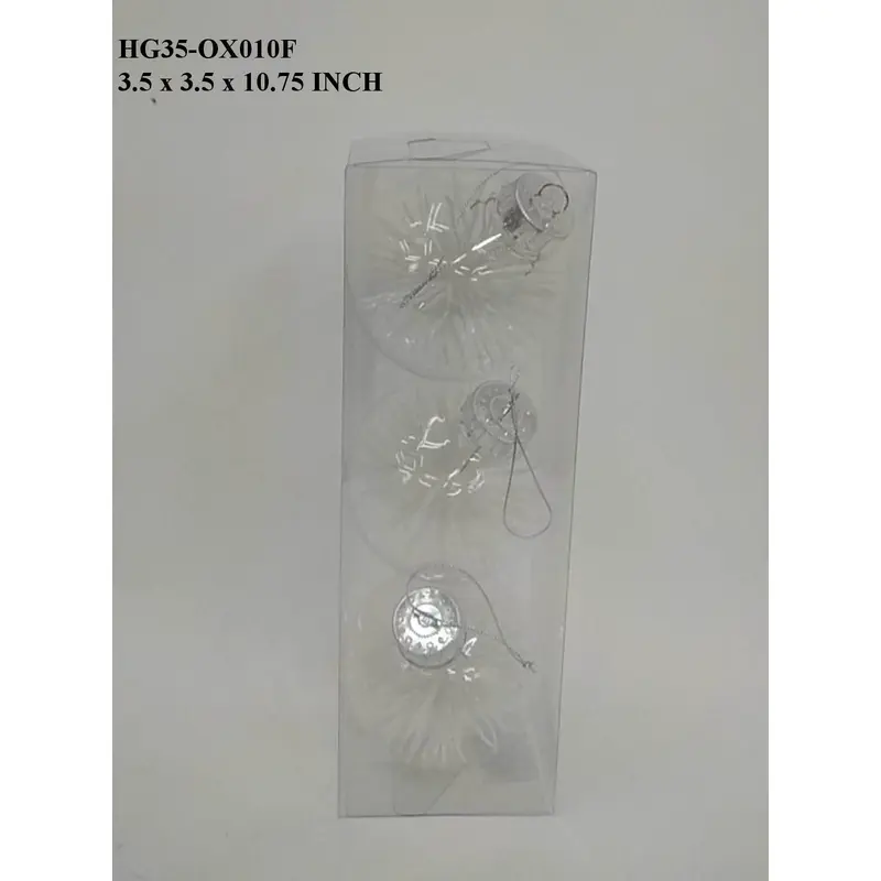 Clear Shatterproof Boxed Ball Orn