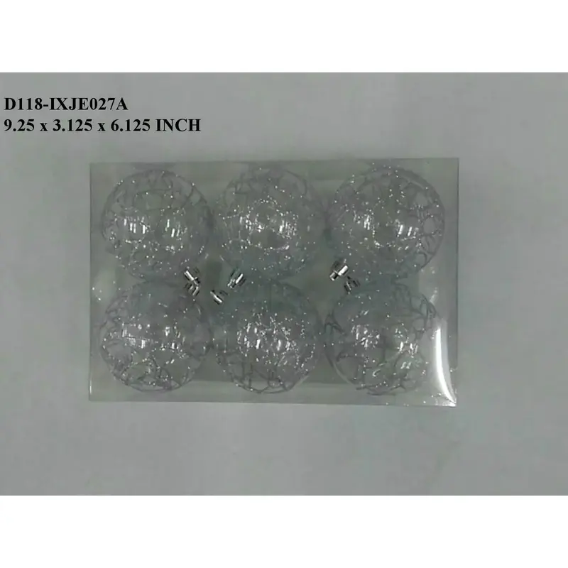 Clear/Silver Shatterproof Ball Boxed Orn