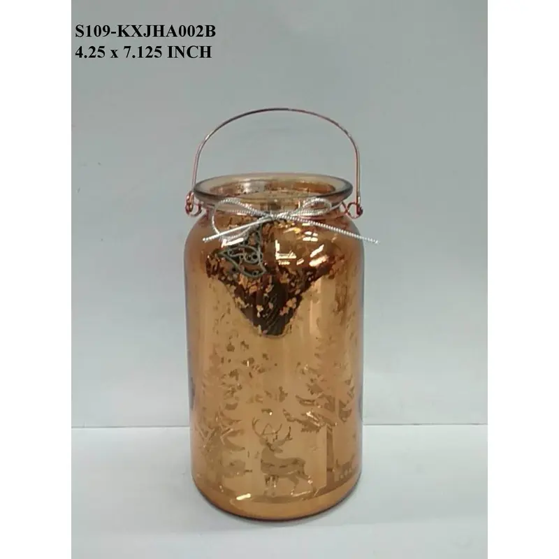 Copper Color Glass Jar