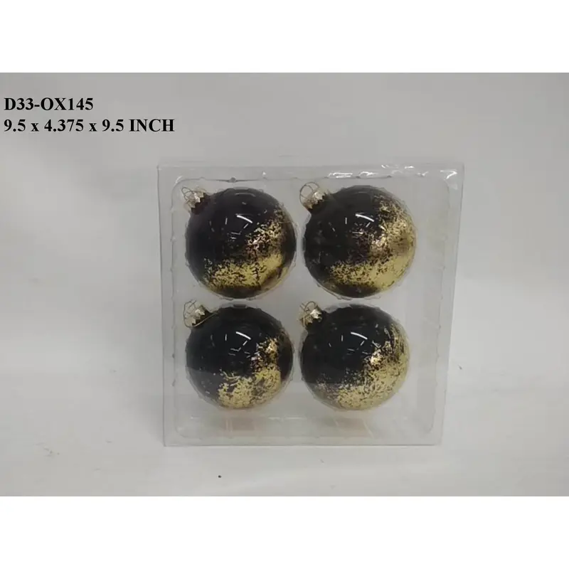 Dark Gold Shatterproof Ball Boxed Orn