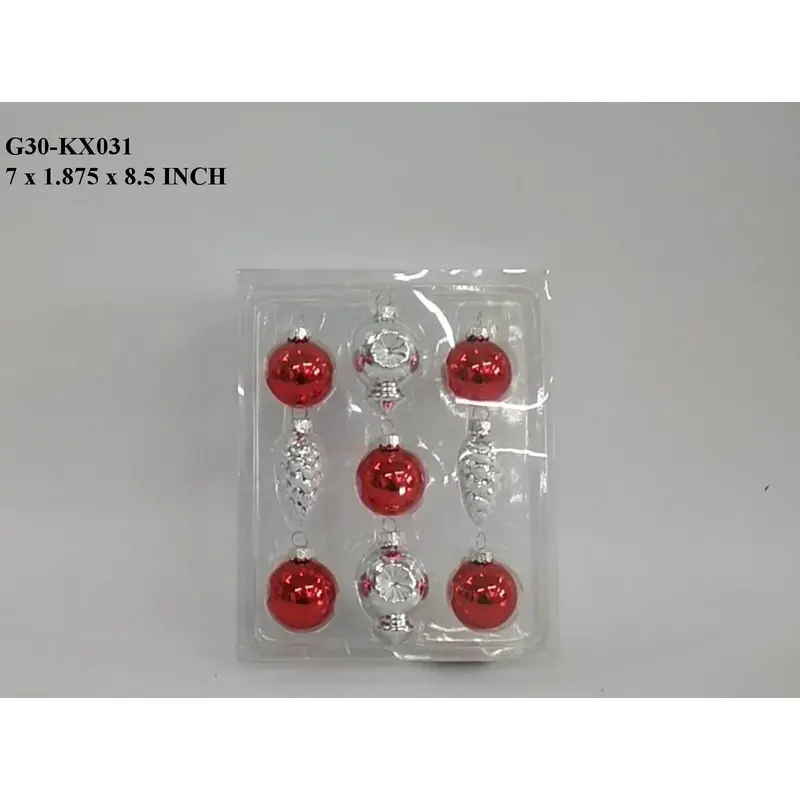 Shatterproof Ball/ Finial Boxed Orn