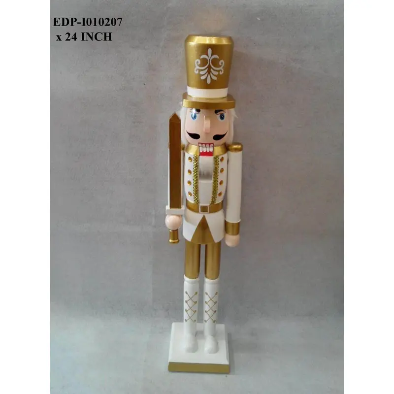 White/Gold Nutcracker with Sword