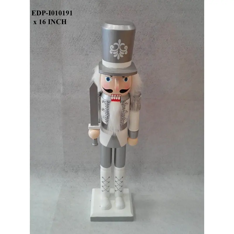 White/Silver Nutcracker with Sword