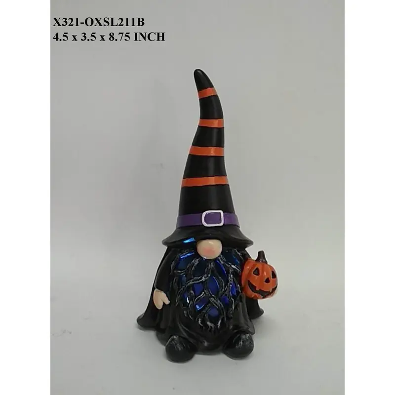 Ceramic Halloween Gnome with Pumpkin