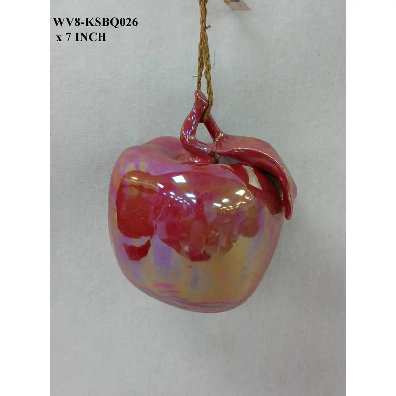 Ceramic Hanging Red Apple decor