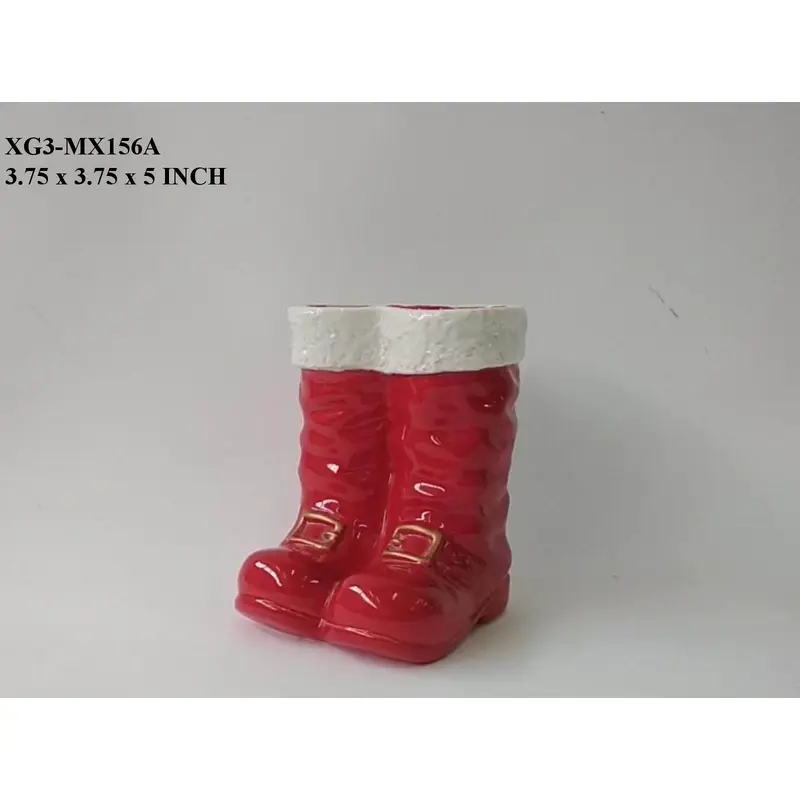 Ceramic Santa Boots