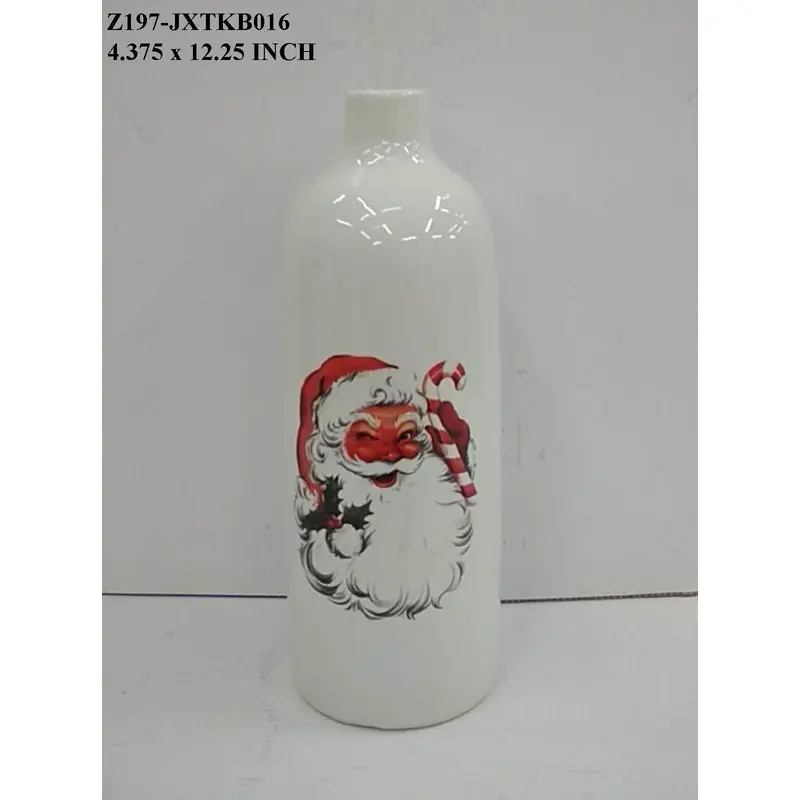 Ceramic Vase with Santa Design