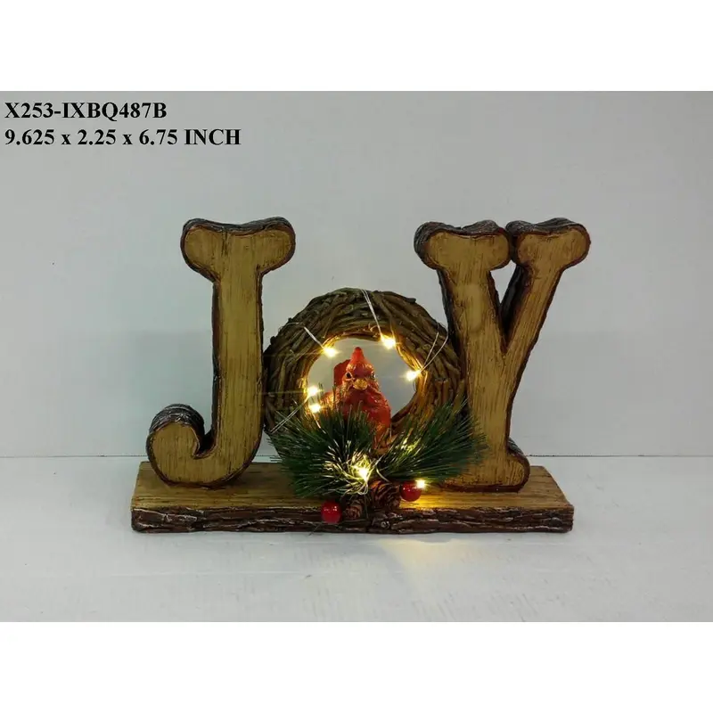 Christmas JOY signage in Wood Finish