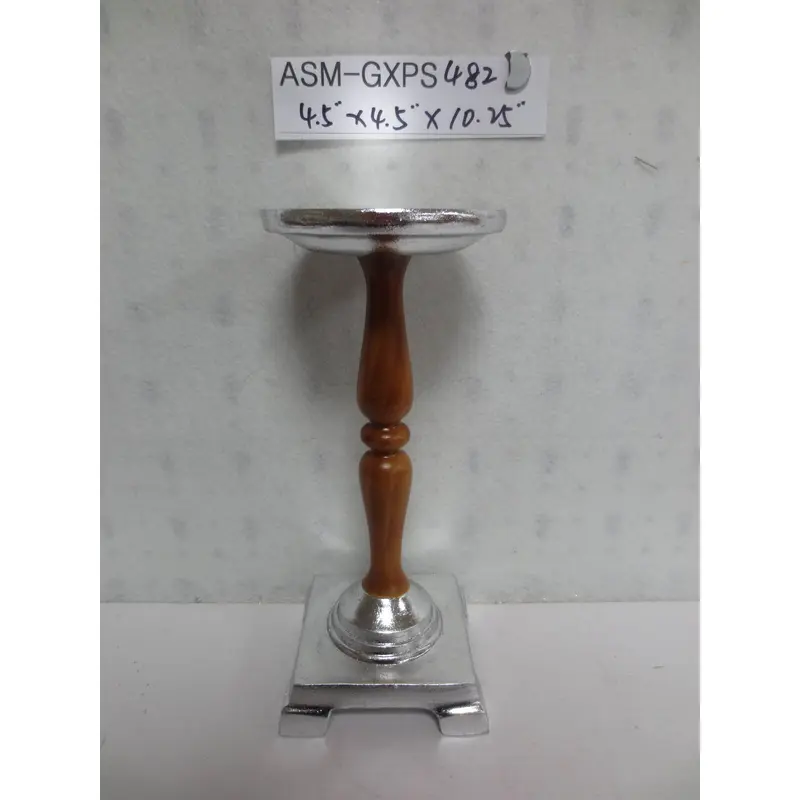 Polyresin Brown/Gold Candle Holder