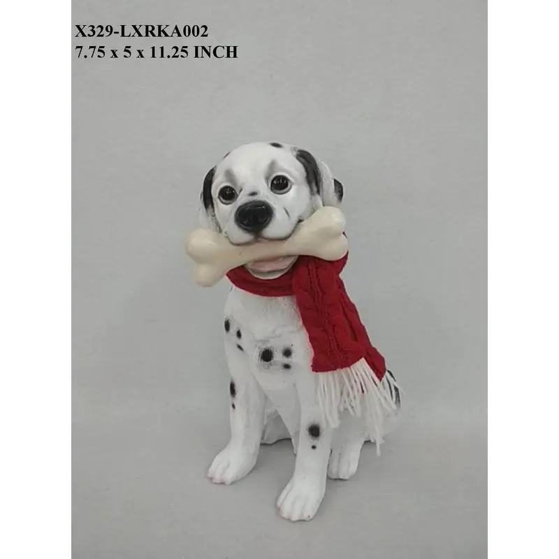 Polyresin Dalmatian Dog with Scarf