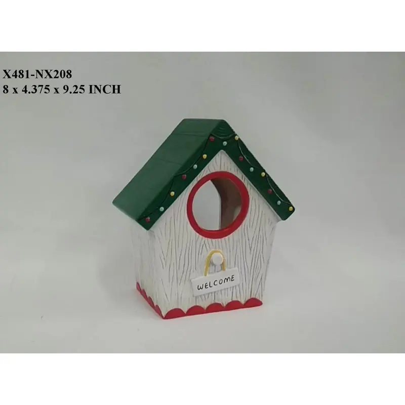Polyresin Table Top Bird House