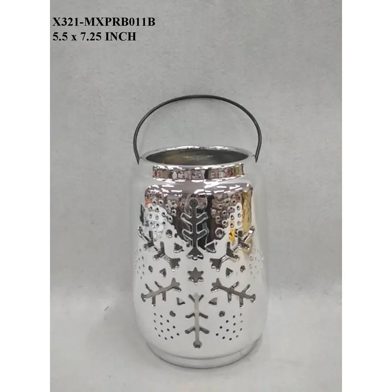 Silver Ceramic Lantern