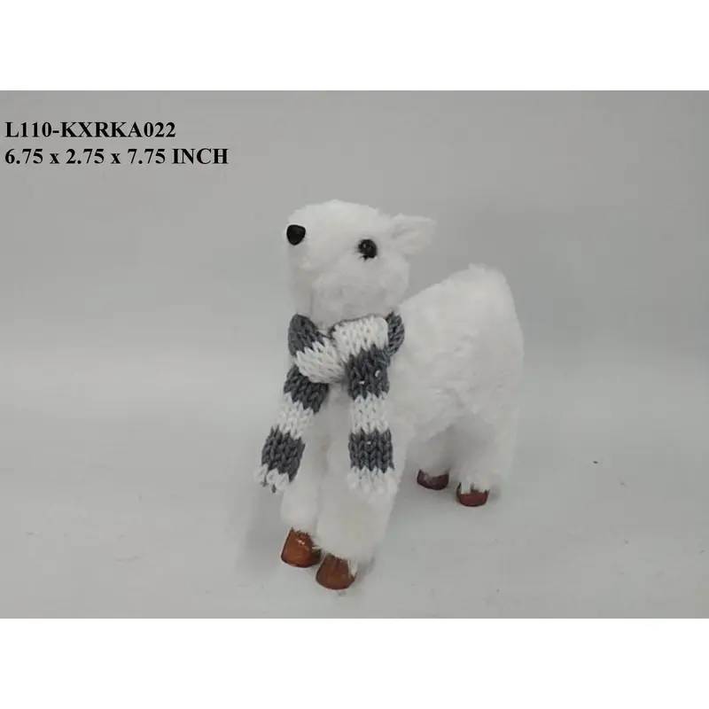 Styro White Bear with Scarf