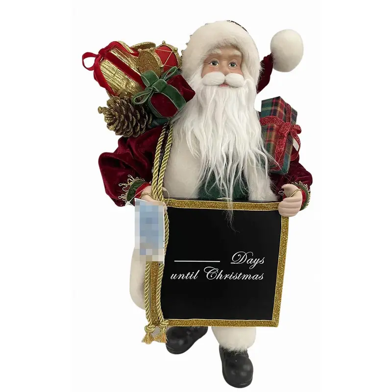 18"HT. Countdown Chalkboard Santa
