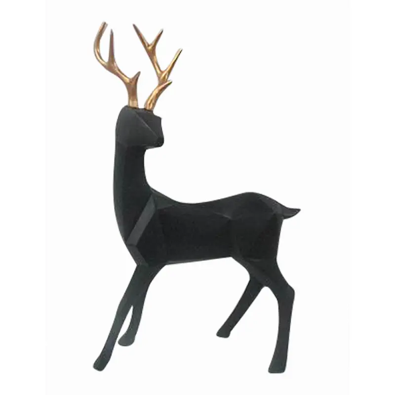 21" Black Resin Deer