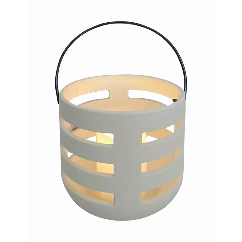 7" Dia.X 6.5" HT. Ceramic Lantern