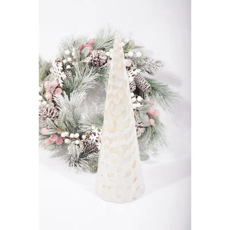 7" x 18" Ceramic Cone Trees (Comes in White,