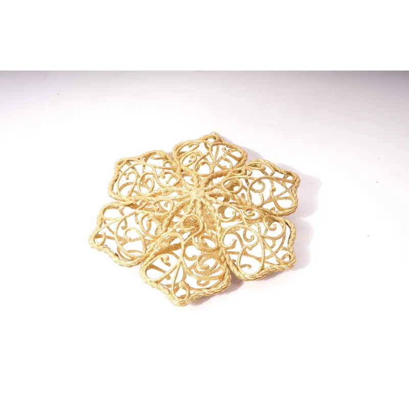 9.5" Diameter Gold Snowflake Ornament